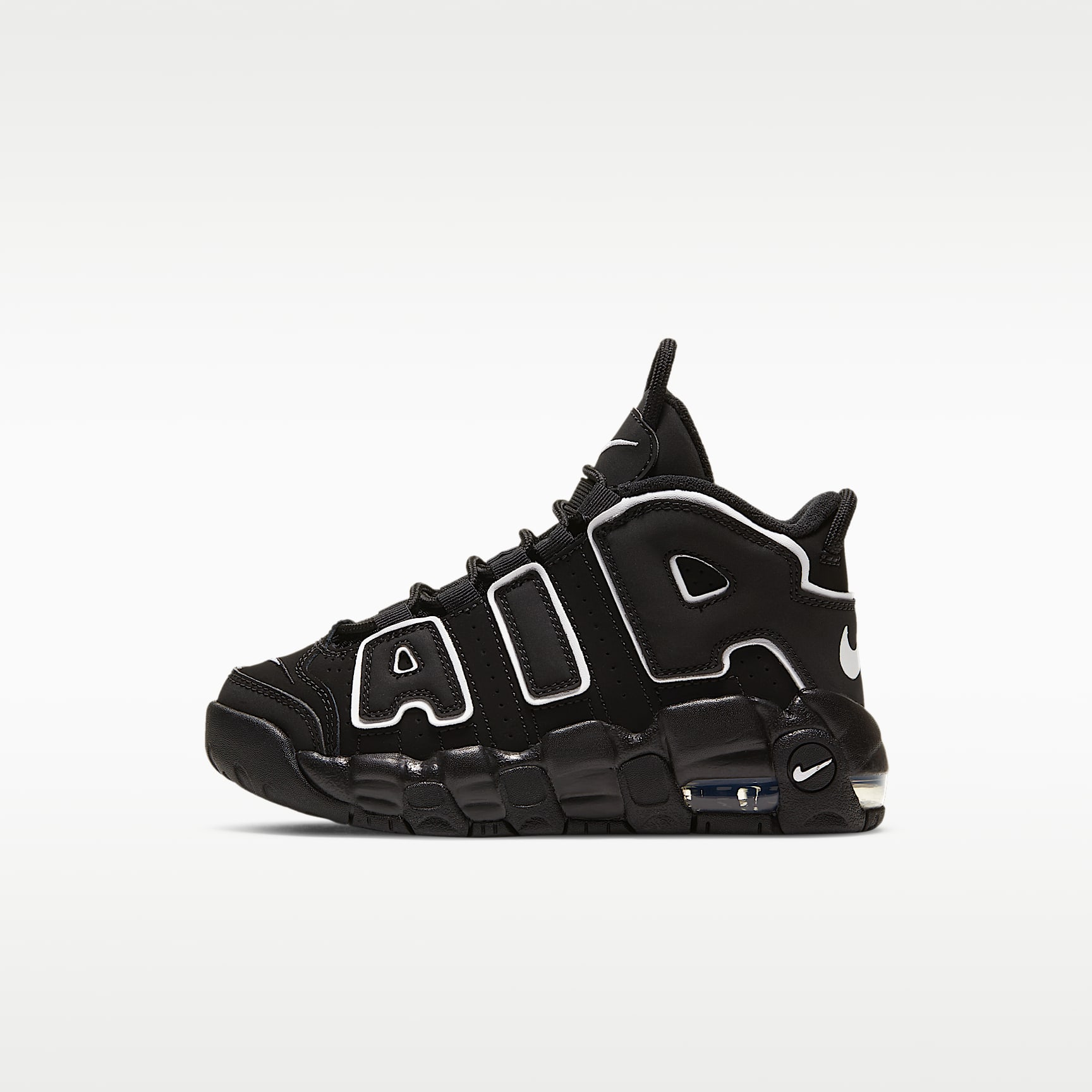 NIKE AIR MORE UPTEMPO ブラック ガムソール スニーカー Nike Air More Uptempo Little Kids' Shoes. Nike.com
